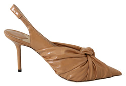 Annabell 85 Caramel Leather Pumps