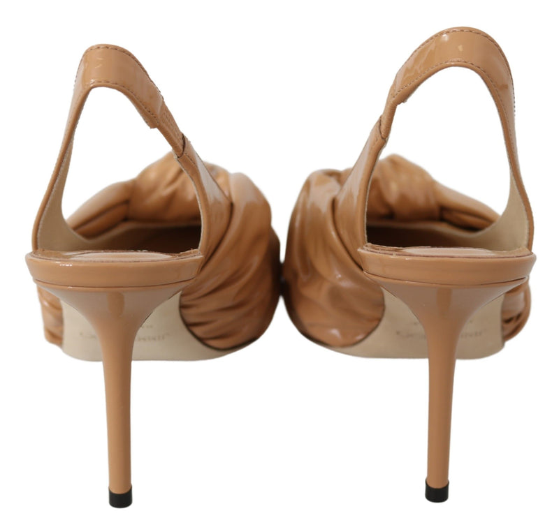 Annabell 85 Caramel Leather Pumps