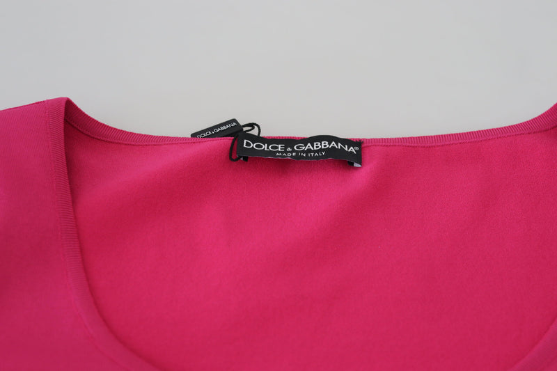 Pink Short Sleeves Casual Blouse Cropped Top