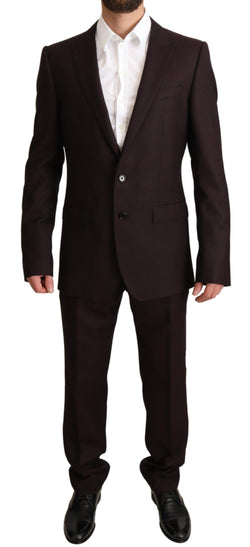 Bordeaux Slim Fit 2 Piece Wool MARTINI Suit