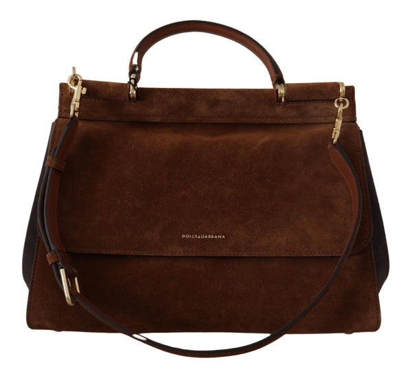 Brown Leather Suede Hand SICILY Bag