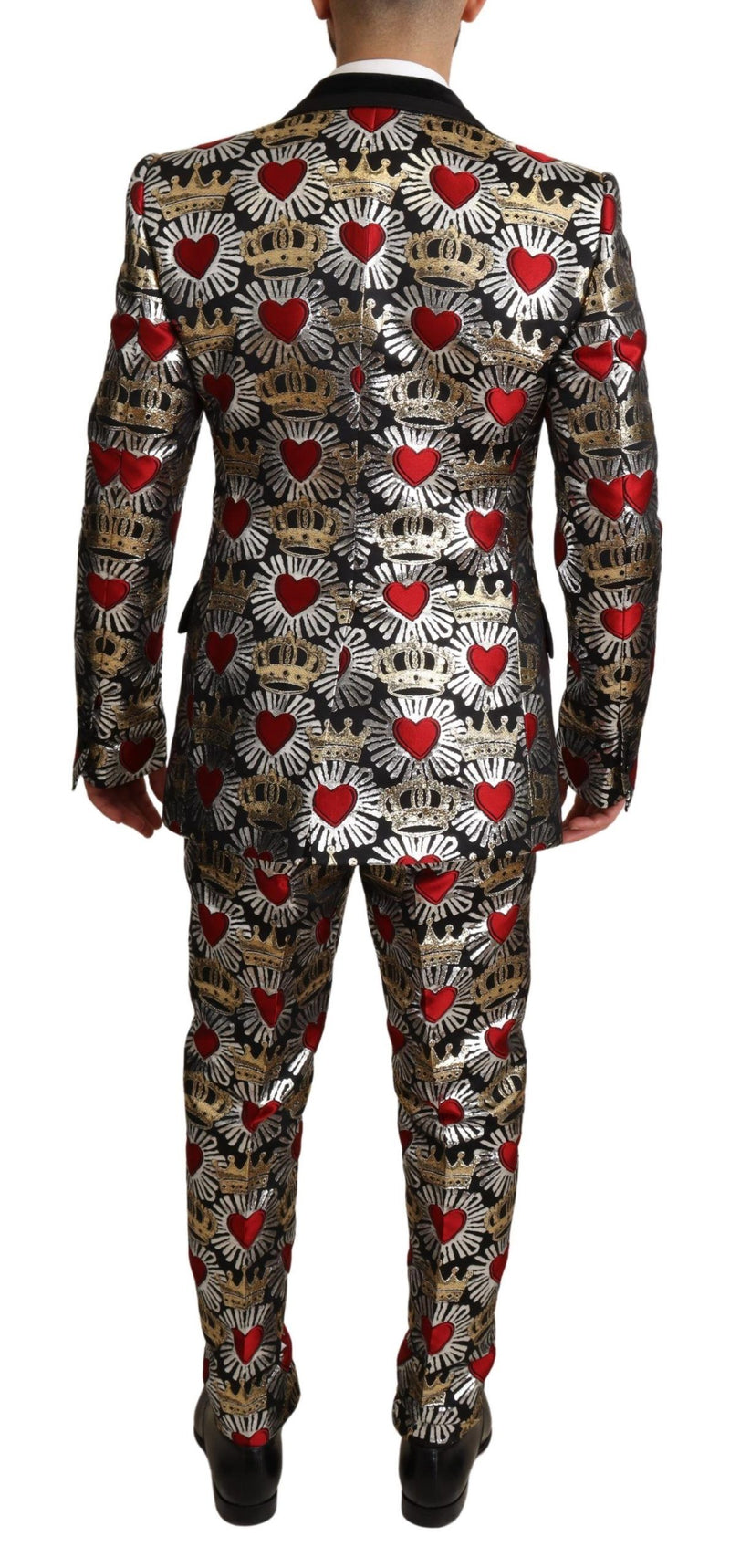 Red Gold Heart Crown Slim 3 Suit