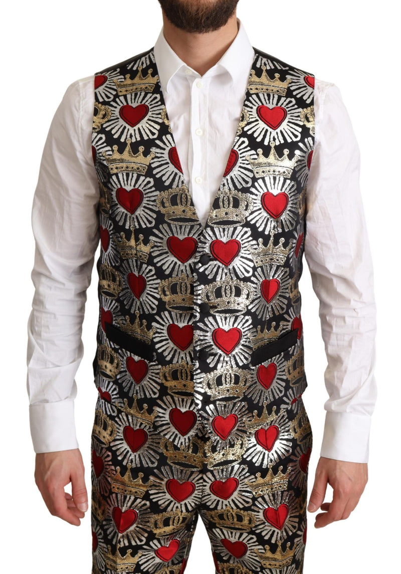 Red Gold Heart Crown Slim 3 Suit