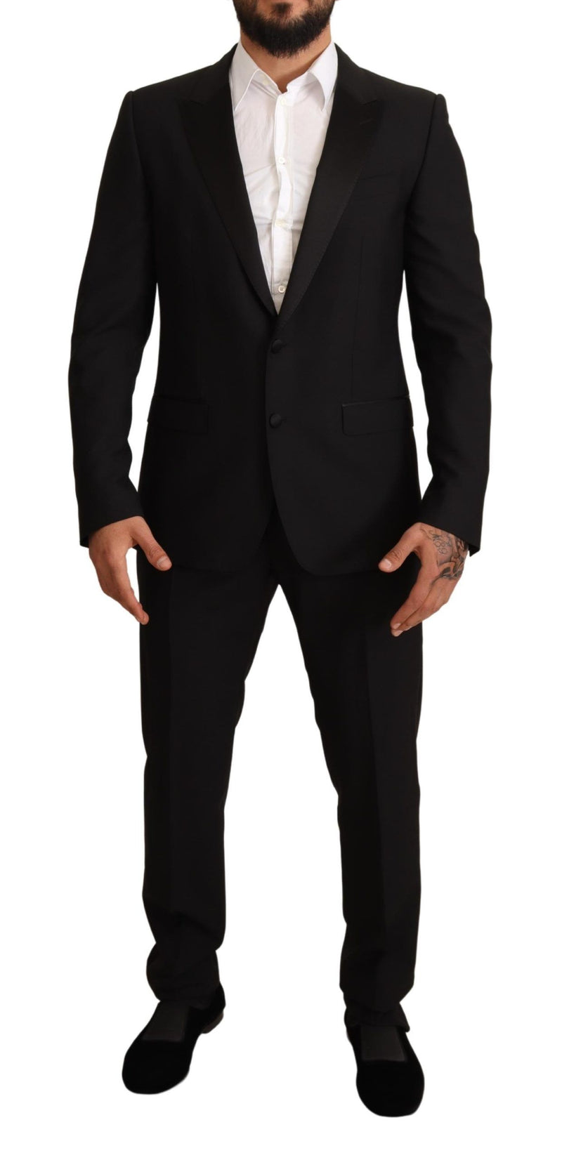 Black Wool Tuxedo 2 Piece Set MARTINI Suit