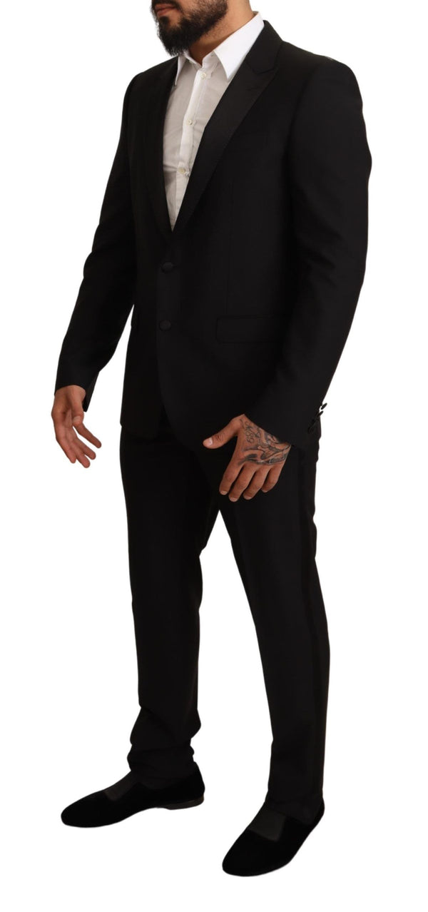 Black Wool Tuxedo 2 Piece Set MARTINI Suit