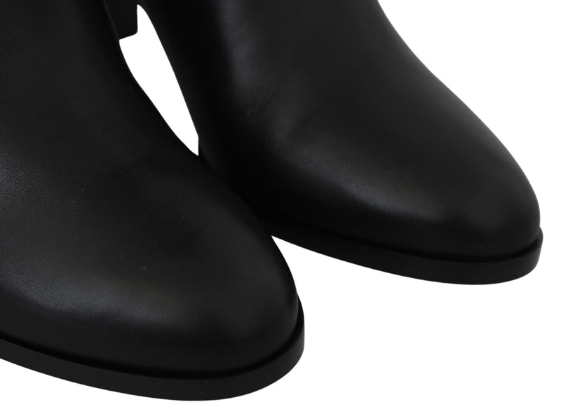 Madalie 80 Black Leather Boots