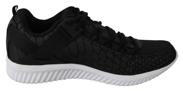 Black Polyester Adrian Sneakers Shoes