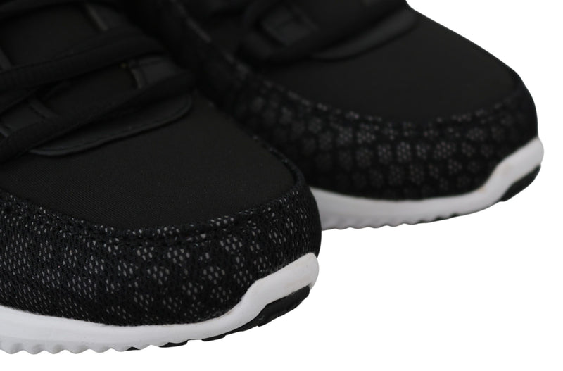 Black Polyester Adrian Sneakers Shoes