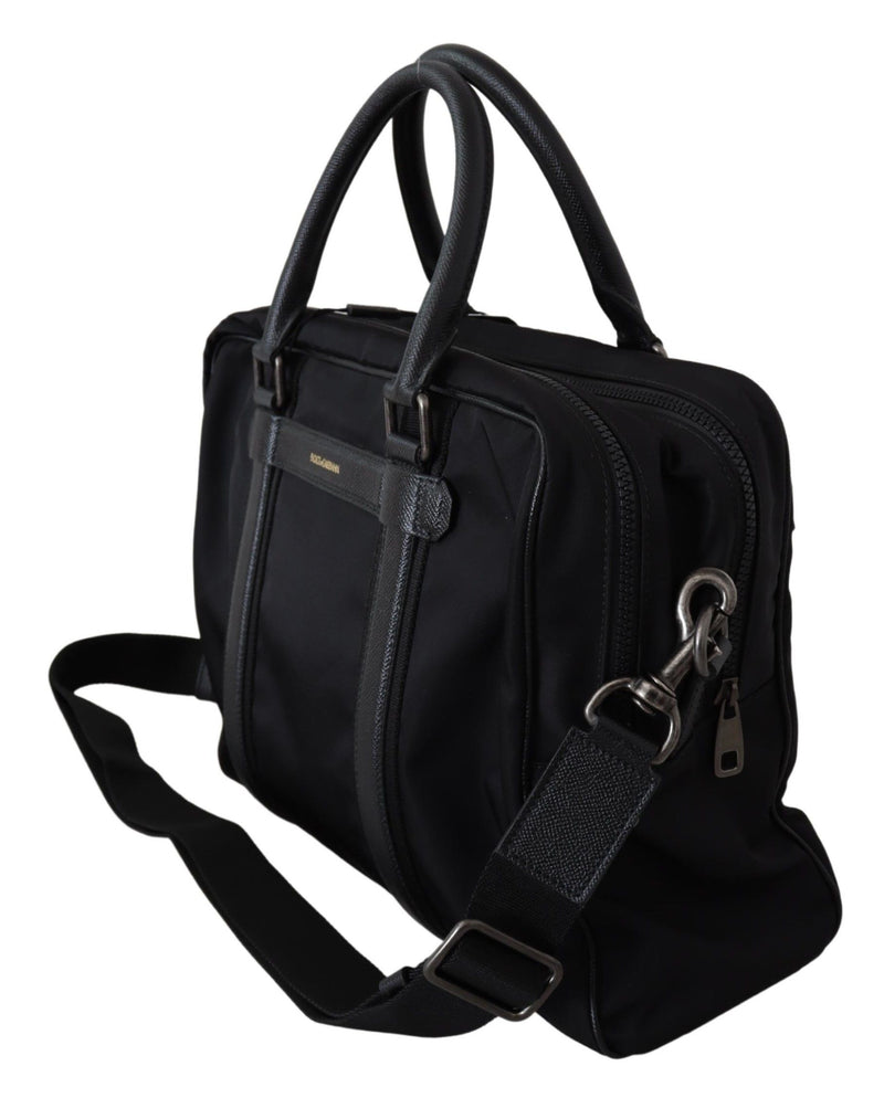 Black Nylon Shoulder Hand Strap Messenger Bag