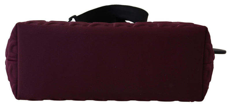 Maroon DG Logo Embossed Crossbody Neoprene Bag