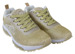 Gold Polyester Gretel Sneakers Shoes