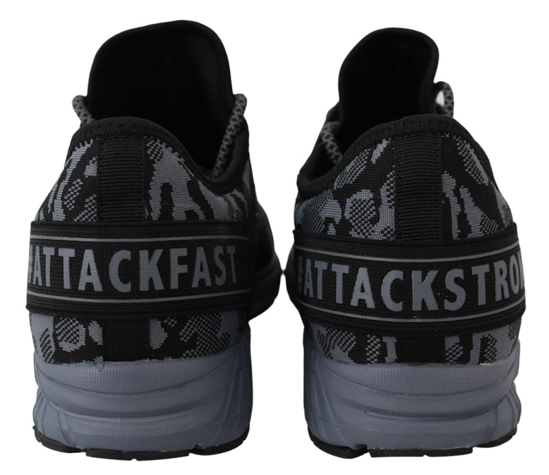 Grey Polyester Runner Backside Sneakers Shoes