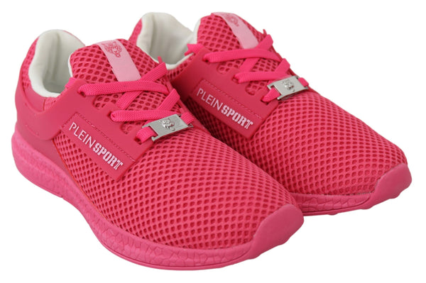 Fuxia Beetroot Polyester Runner Becky Sneakers Shoes