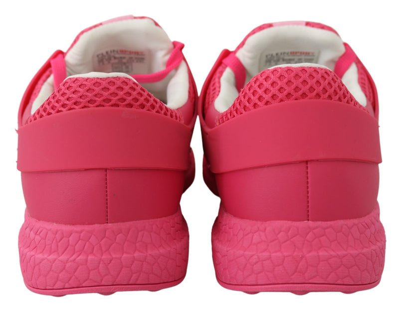 Fuxia Beetroot Polyester Runner Becky Sneakers Shoes