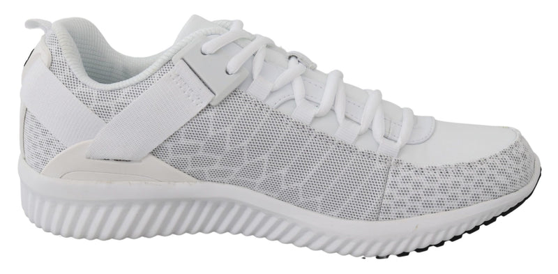 White Polyester Adrian Sneakers Shoes