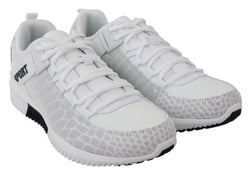 White Polyester Adrian Sneakers Shoes