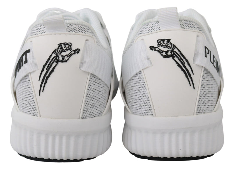 White Polyester Adrian Sneakers Shoes