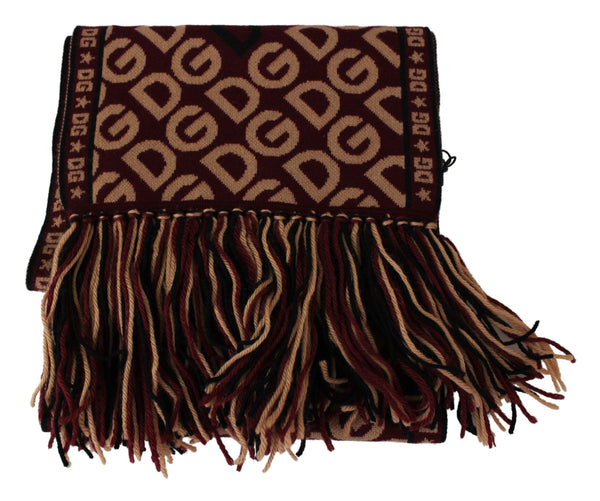 Scarf Wool Multicolor #DGMILLENNIALS Wrap Fringes