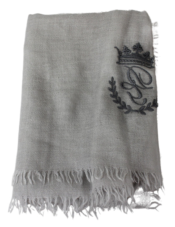 Scarf Off White DG Crown Embroidery Neck Wrap