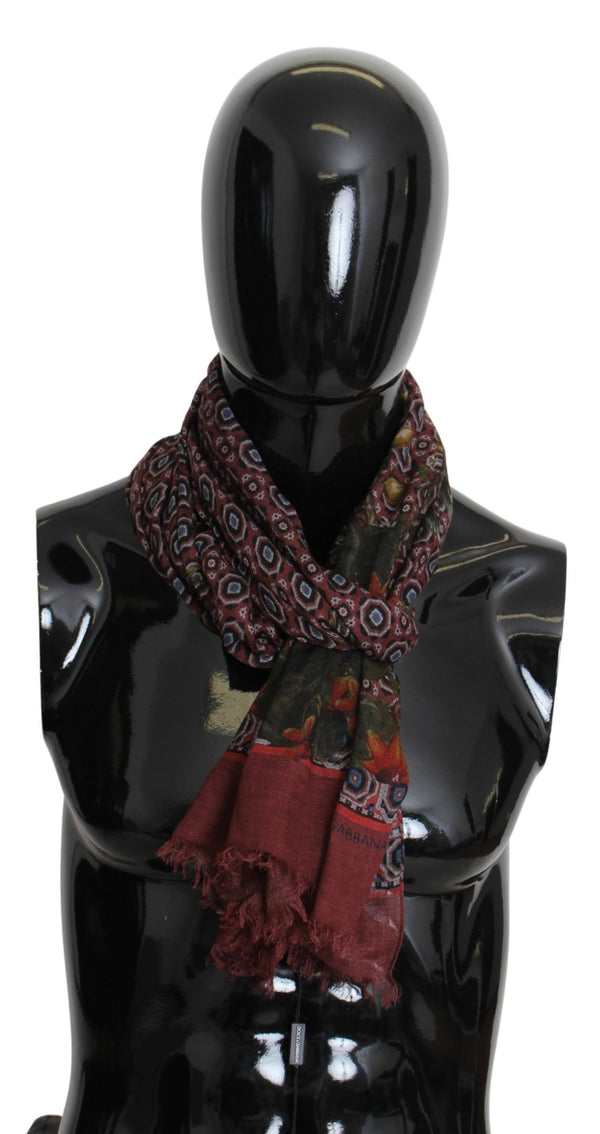 Scarf Multicolor Floral Viscose Neck Wrap