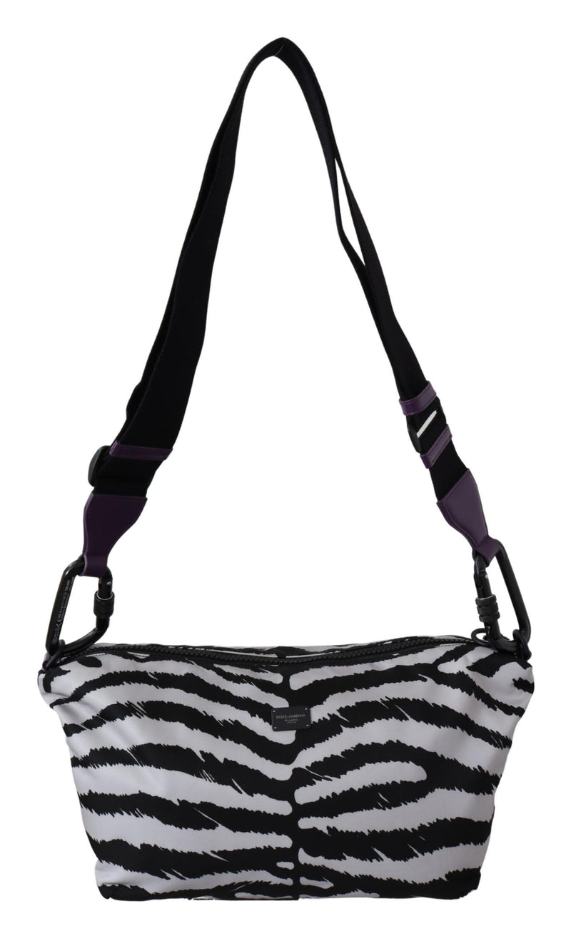 Black White Zebra Print Crossbody Women Bag