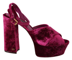 Pink Velvet Platform Sandals Keira Shoes