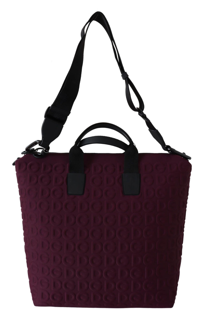 Maroon DG Embossed Crossbody Hand Purse