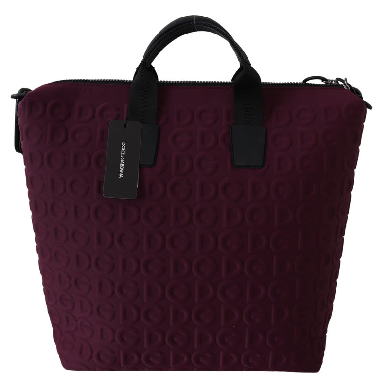 Maroon DG Embossed Crossbody Hand Purse