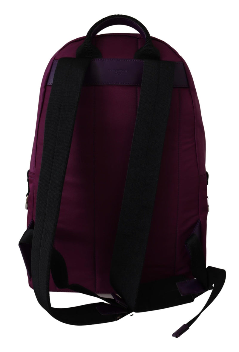 Maroon DG Logo School Backpack Women Nylon Bag