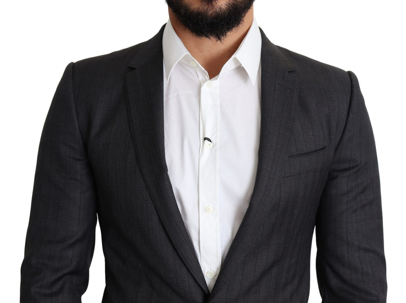 Black Wool Single Breasted Coat MARTINI Blazer