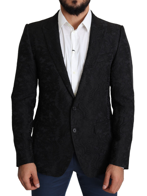 Black Floral Pattern Men MARTINI Blazer