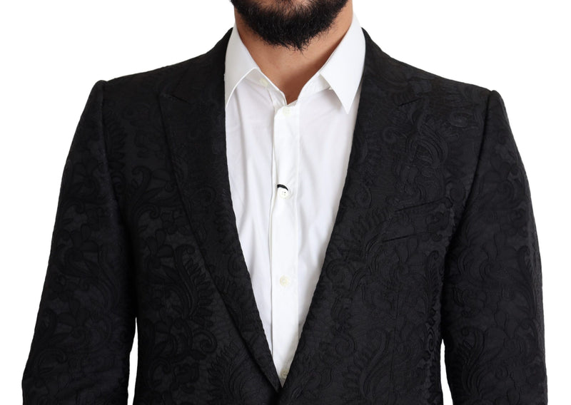 Black Floral Pattern Men MARTINI Blazer