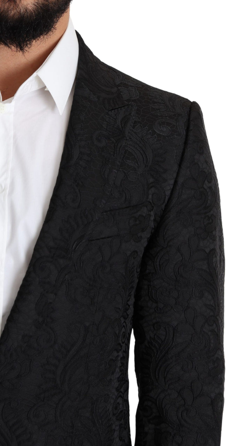 Black Floral Pattern Men MARTINI Blazer