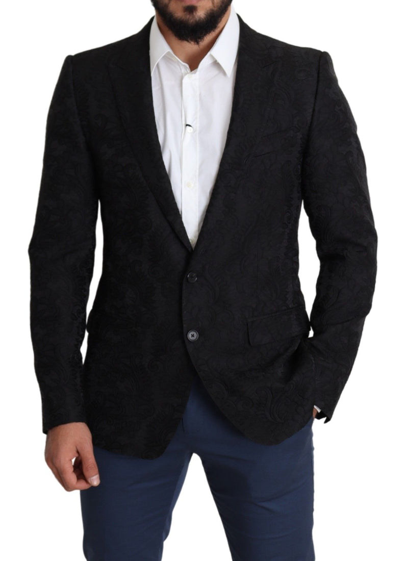 Black Floral Pattern Men MARTINI Blazer