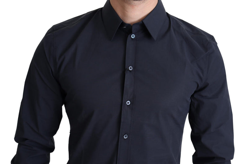 Dark Blue Cotton Stretch SICILIA Shirt