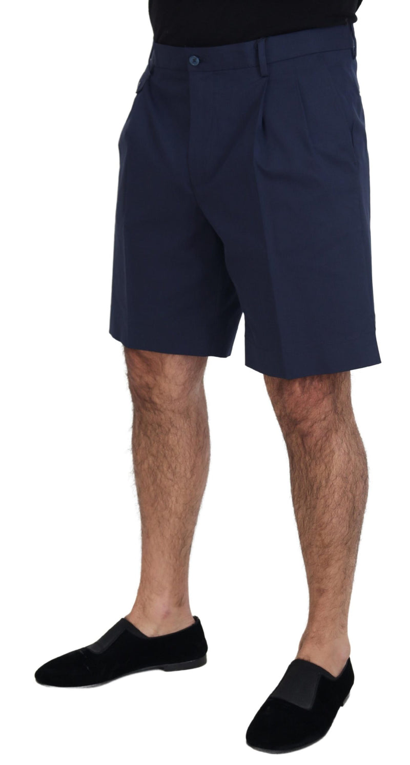 Blue Chinos Cotton Stretch Casual Shorts