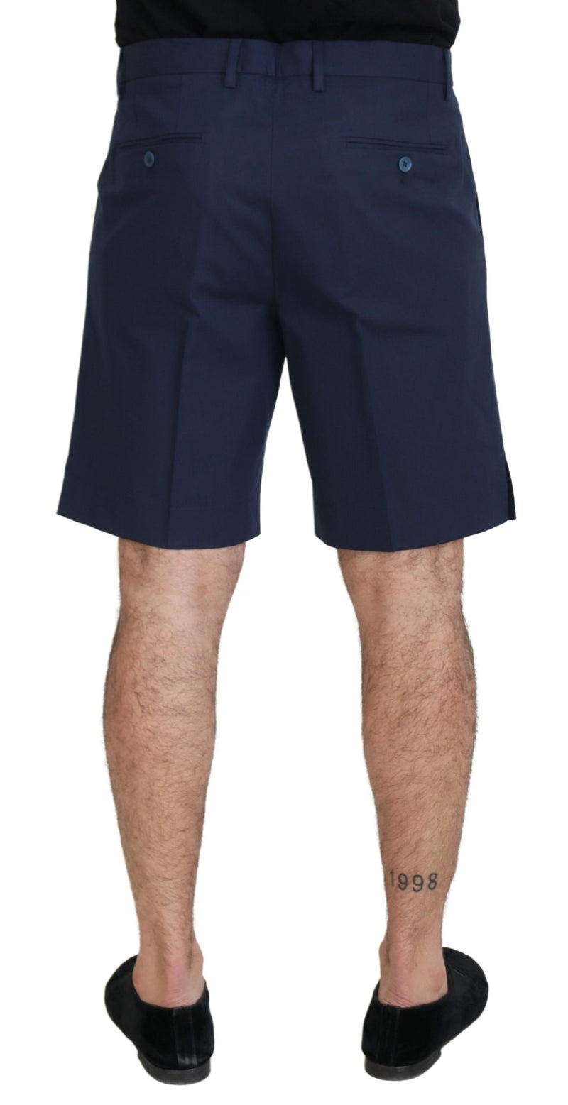 Blue Chinos Cotton Stretch Casual Shorts