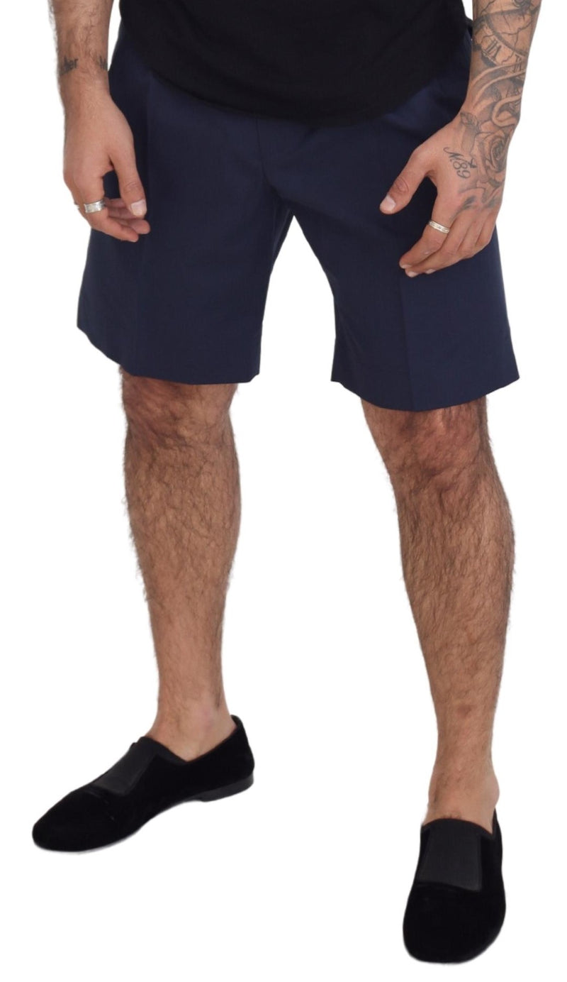 Blue Chinos Cotton Stretch Casual Shorts