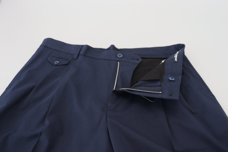 Blue Chinos Cotton Stretch Casual Shorts