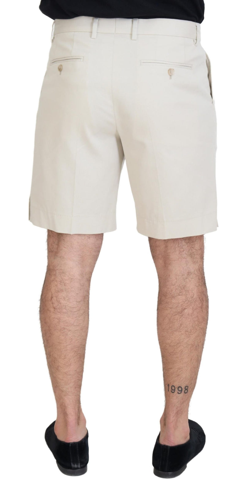 White Chinos Cotton Stretch Casual Shorts