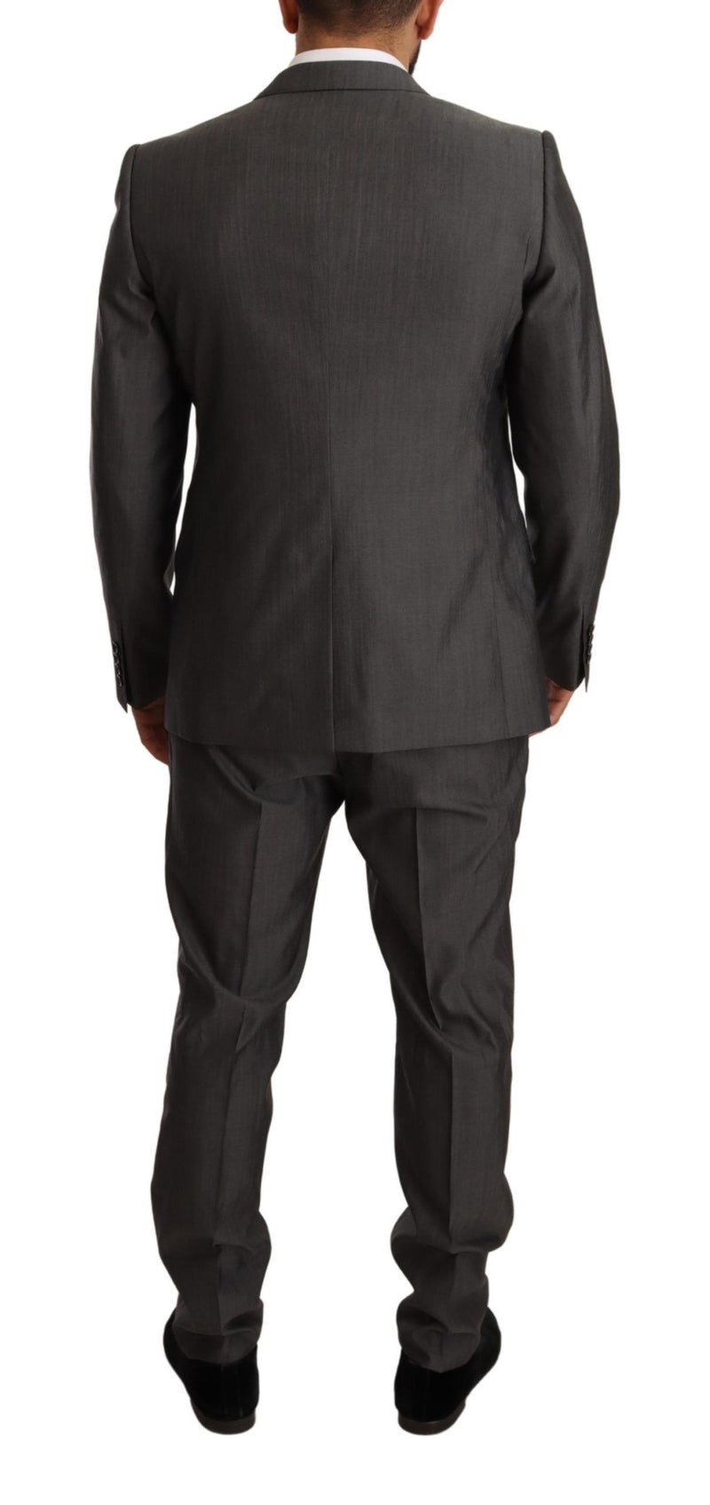 Gray Metallic MARTINI Slim Fit Set Suit