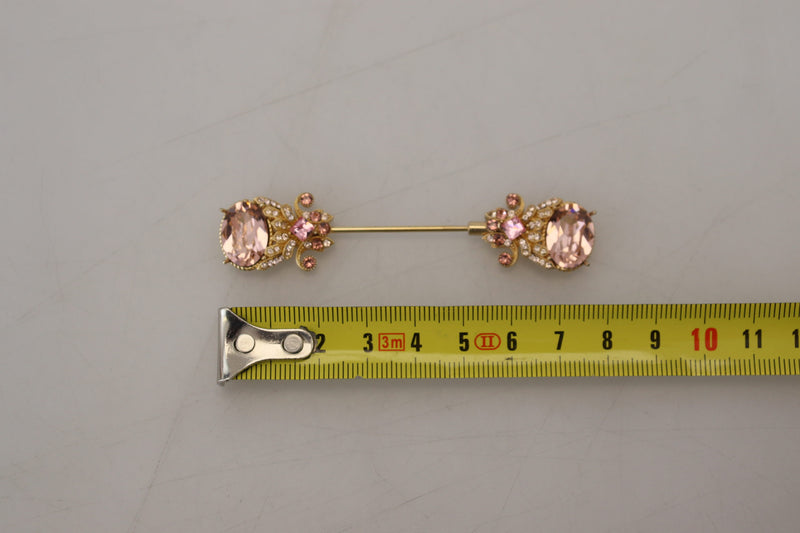 925 Sterling Silver Large Crystals Pin Brooch