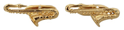 Gold Plated Brass Trumpet Pin Men Cufflinks