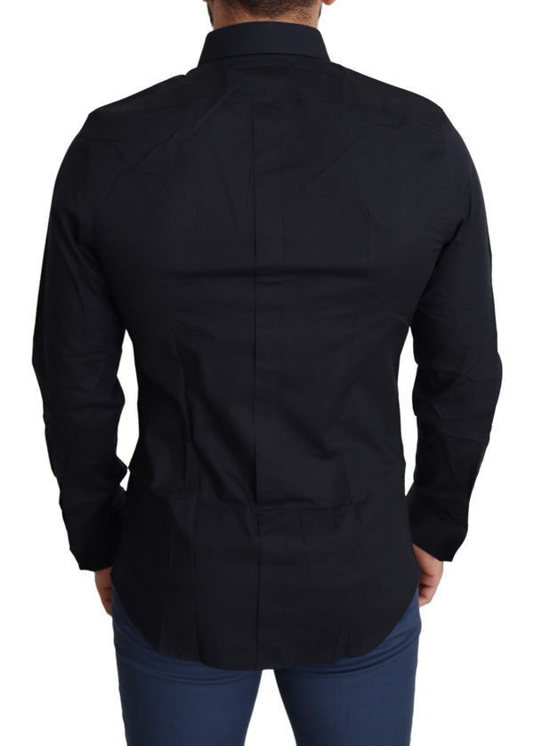 Black Cotton Formal GOLD Dress Shirt