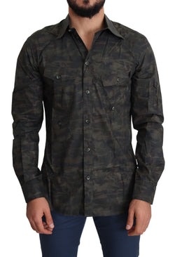 Multicolor Camouflage Cotton Casual Shirt