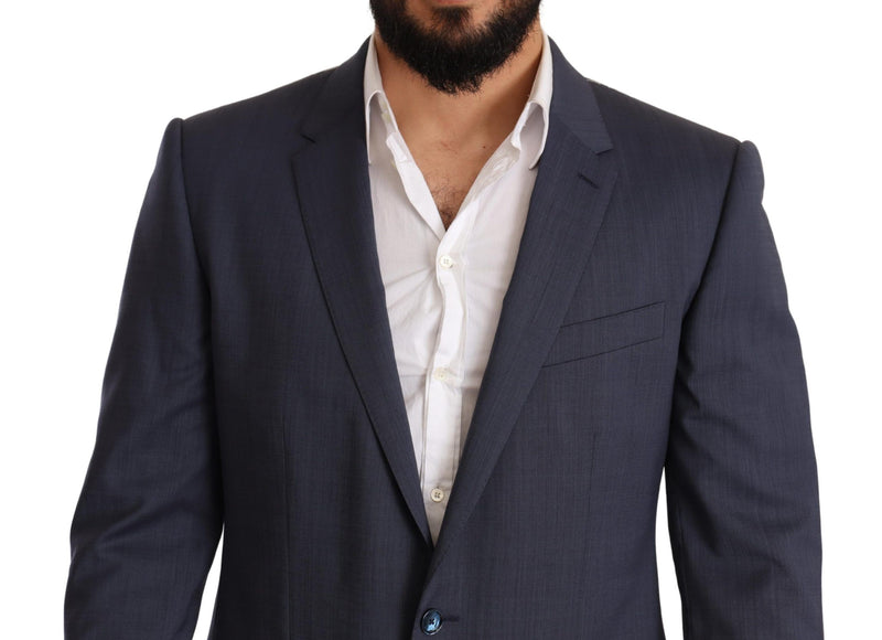 Blue Wool Slim Fit Jacket Coat MARTINI Blazer