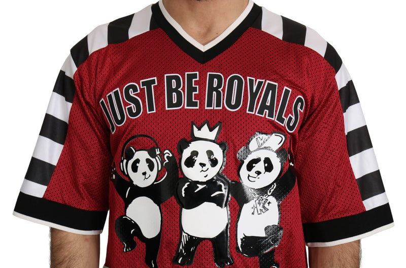 Red Black Oversize Panda T-Shirt