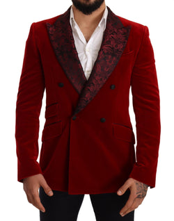 Red Velvet Double Breasted SICILIA Blazer