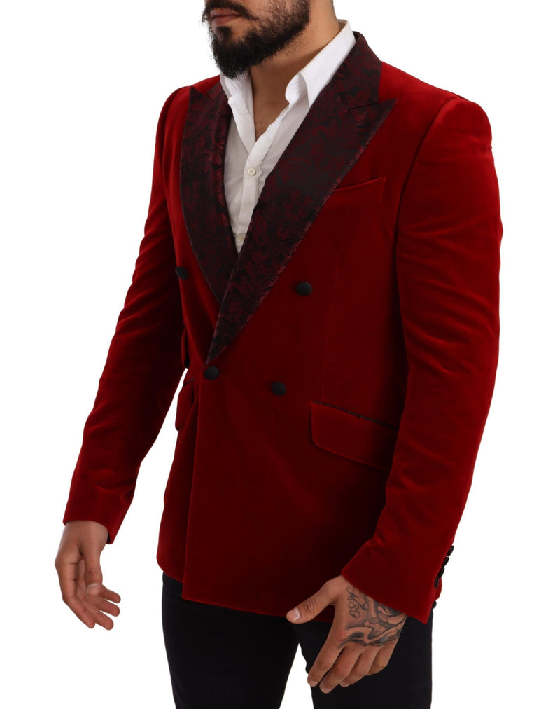 Red Velvet Double Breasted SICILIA Blazer