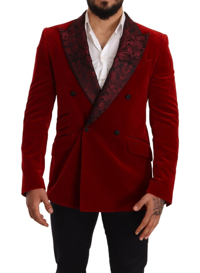 Red Velvet Double Breasted SICILIA Blazer